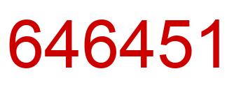 Number 646451 red image