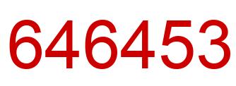 Number 646453 red image