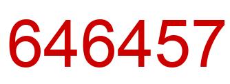 Number 646457 red image