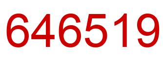 Number 646519 red image