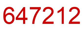 Number 647212 red image