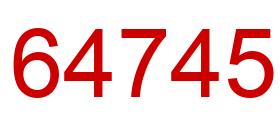 Número 64745 imagen rojo