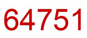 Number 64751 red image