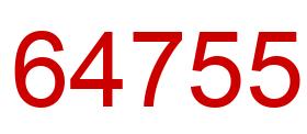 Number 64755 red image