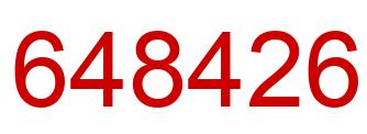 Number 648426 red image