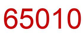 Number 65010 red image