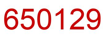 Number 650129 red image