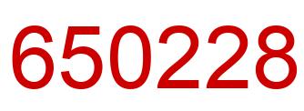 Number 650228 red image