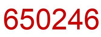 Number 650246 red image