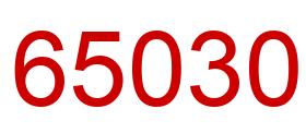Number 65030 red image
