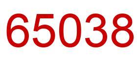 Number 65038 red image