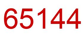 Number 65144 red image