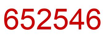 Number 652546 red image
