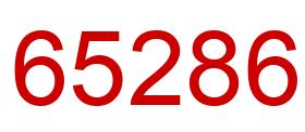 Number 65286 red image