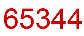 Number 65344 red image