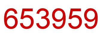 Number 653959 red image