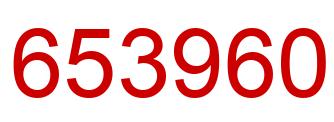 Number 653960 red image