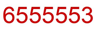 Number 6555553 red image