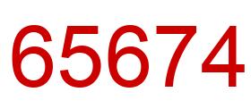 Number 65674 red image