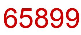 Number 65899 red image