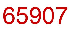 Number 65907 red image