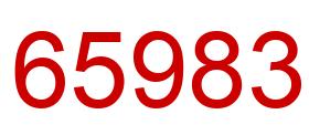 Number 65983 red image