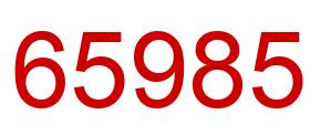 Number 65985 red image