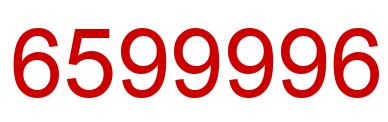 Number 6599996 red image