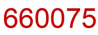 Number 660075 red image