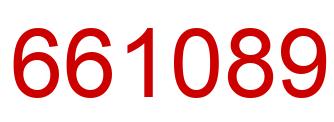 Number 661089 red image