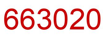 Number 663020 red image