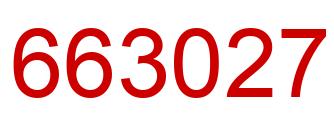 Number 663027 red image