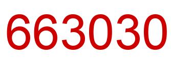 Number 663030 red image