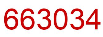 Number 663034 red image