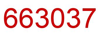Number 663037 red image