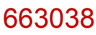 Number 663038 red image
