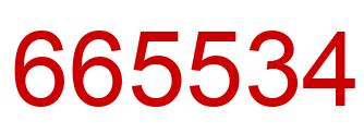 Number 665534 red image
