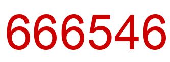 Number 666546 red image
