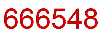 Number 666548 red image