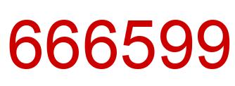Number 666599 red image