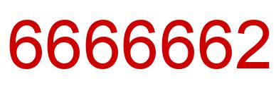 Number 6666662 red image