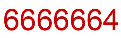 Number 6666664 red image