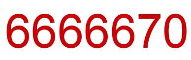 Number 6666670 red image