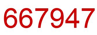 Number 667947 red image