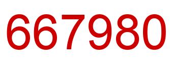 Number 667980 red image