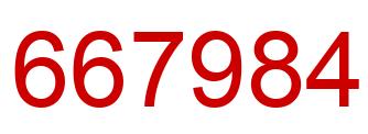 Number 667984 red image