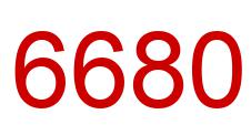 Número 6680 imagen rojo