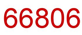 Number 66806 red image