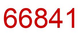 Number 66841 red image