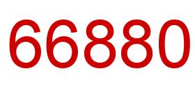 Number 66880 red image
